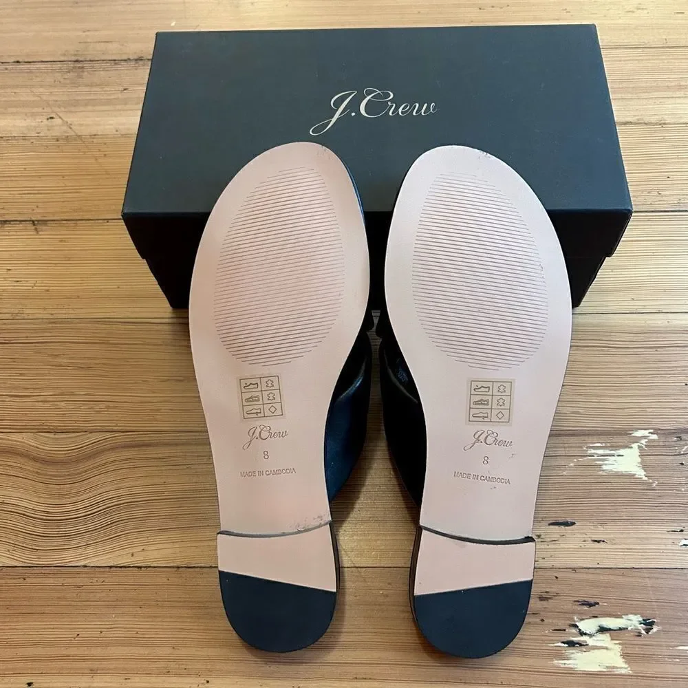 J. Crew Menorca padded cross-strap sandals in leather. Size 8. NWT, NIB.